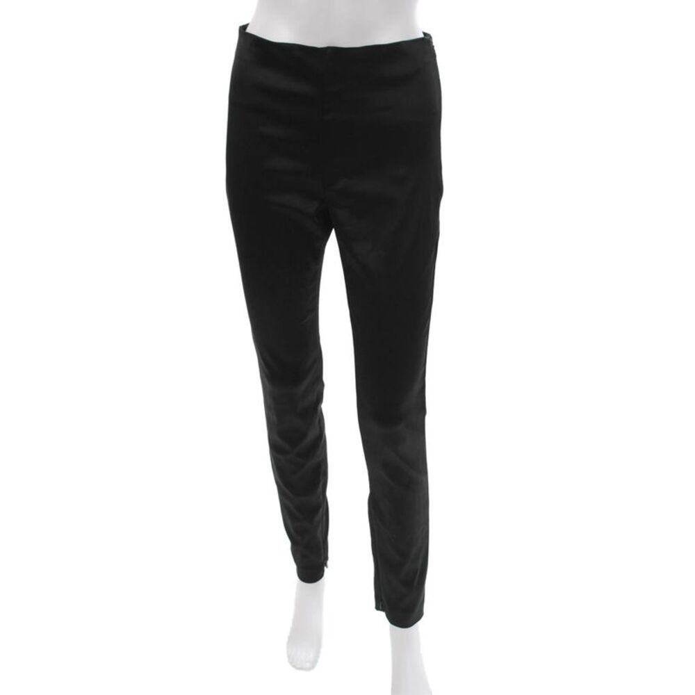 Theory Womens Black Skinny Leggings Acetate Size 4